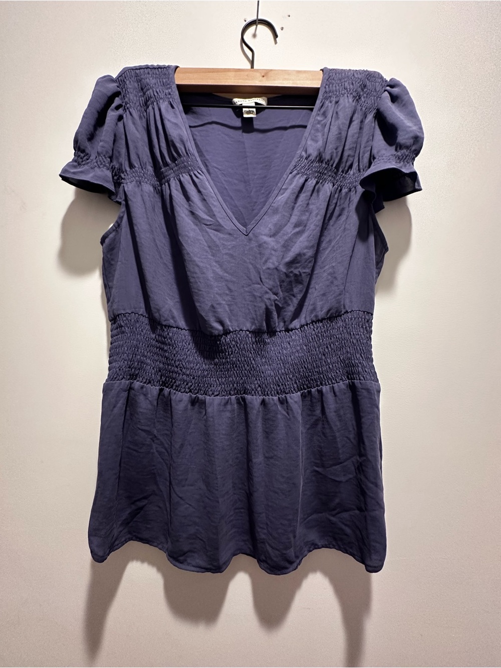 Banana Republic Smocked Waist V-Neck
